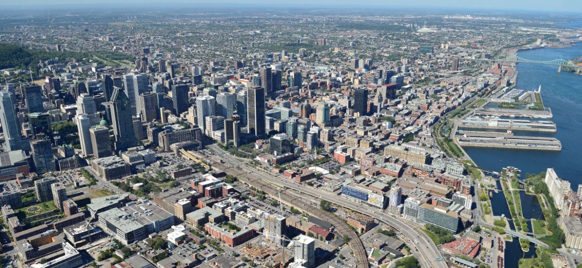 Centre-ville de Montréal vue aérienne | Communauté métropolitaine de Montréal (CMM)