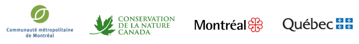 Logos - CMM, Conservation de la nature Canada, Ville de Montréal et gouvernement du Québec