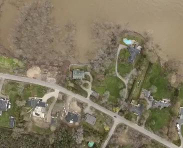 Image aérienne des inondations 2023